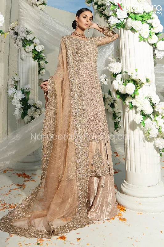 Pakistani Bridal Jamawar Lehenga Kameez Dress #BS523