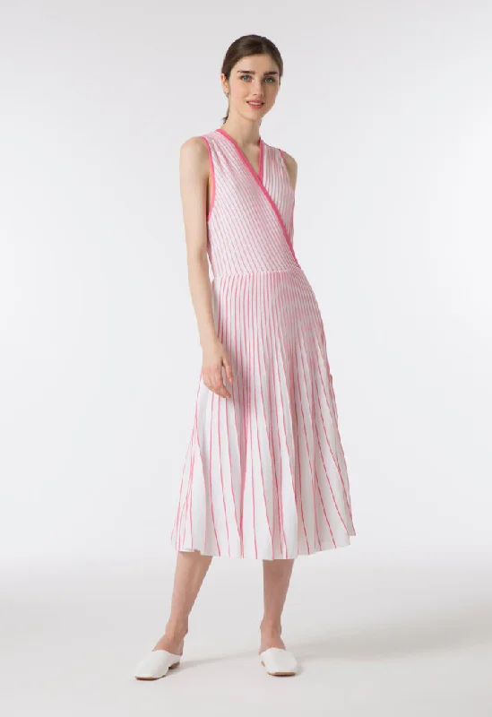 Knitted Crossover Panel Dress