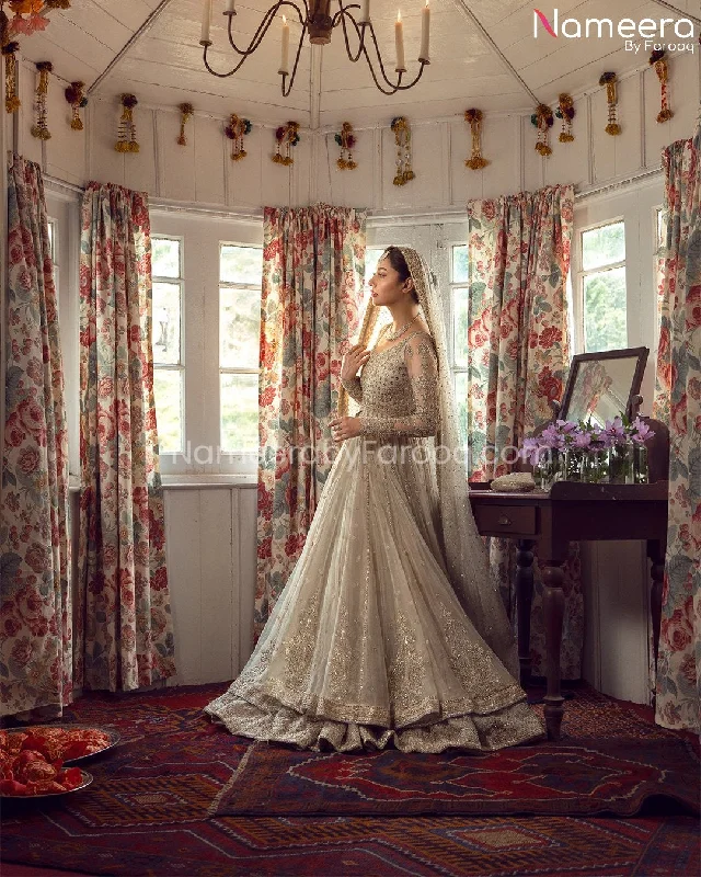 Bridal Lehenga with Pishwas Pakistani Dress #BS528