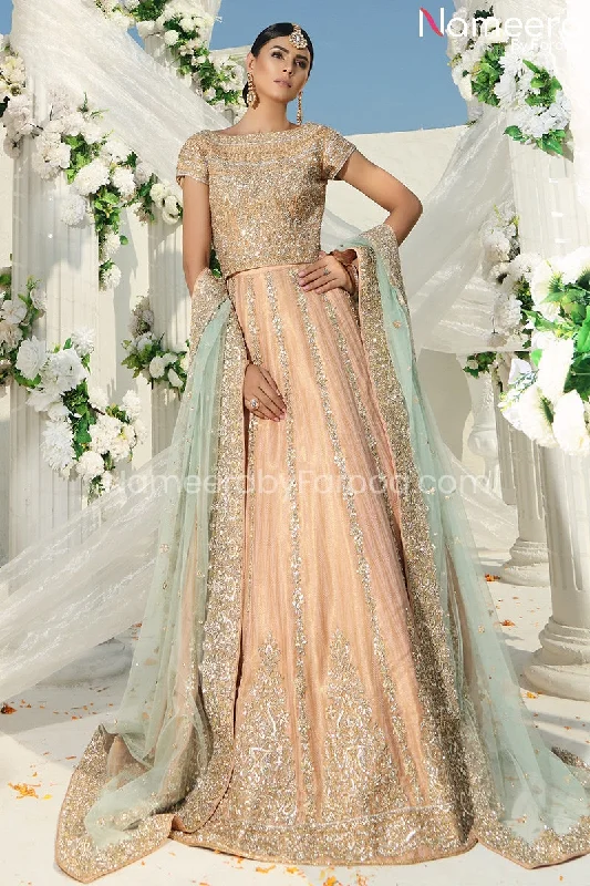 Pakistani Bridal Jamawar Choli Lehnga Dress #BS526