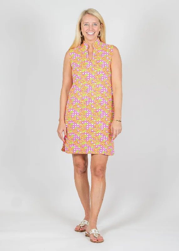 Seaport Shift Dress - Italian Citrus Pink/Orange