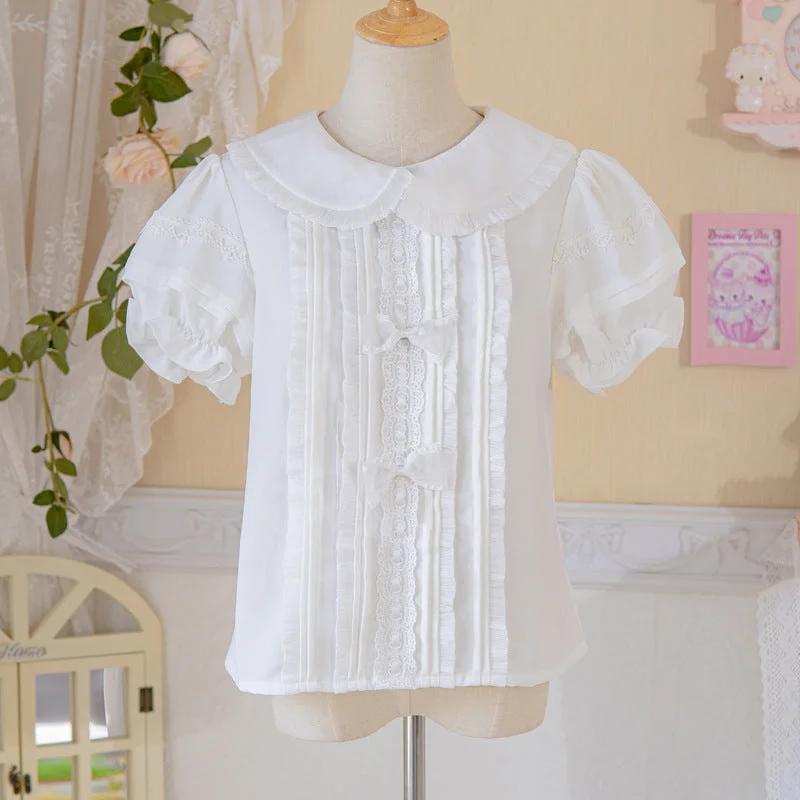 white short sleeve blouse