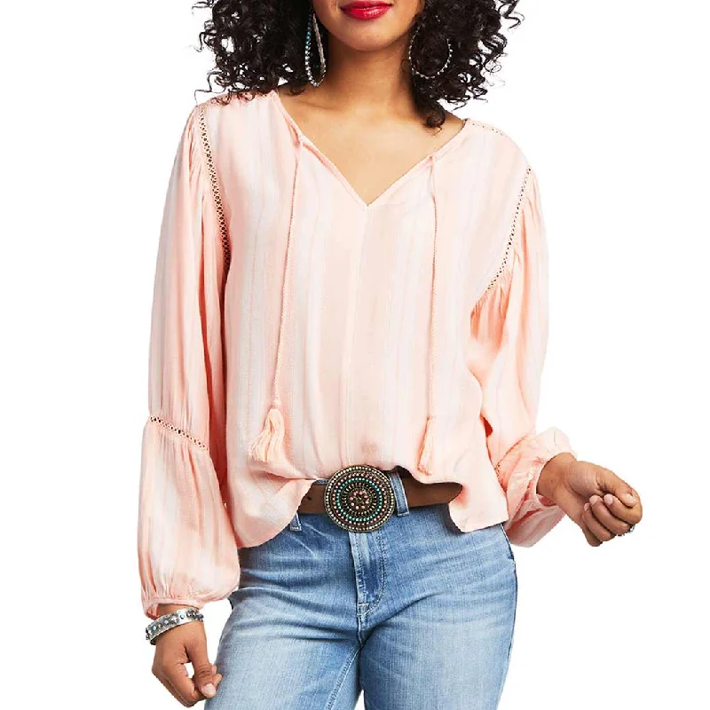 Ariat Women's Society Top Peasant Blouse Office Formal Blouse