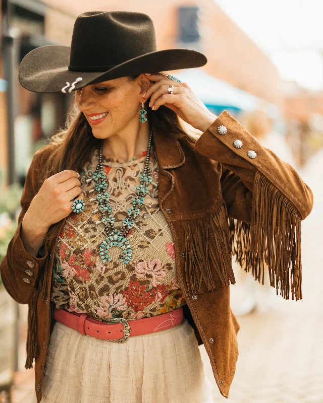 JOHNNY WAS MAZZY RUFFLE NECK BLOUSE Wrap Front Blouse