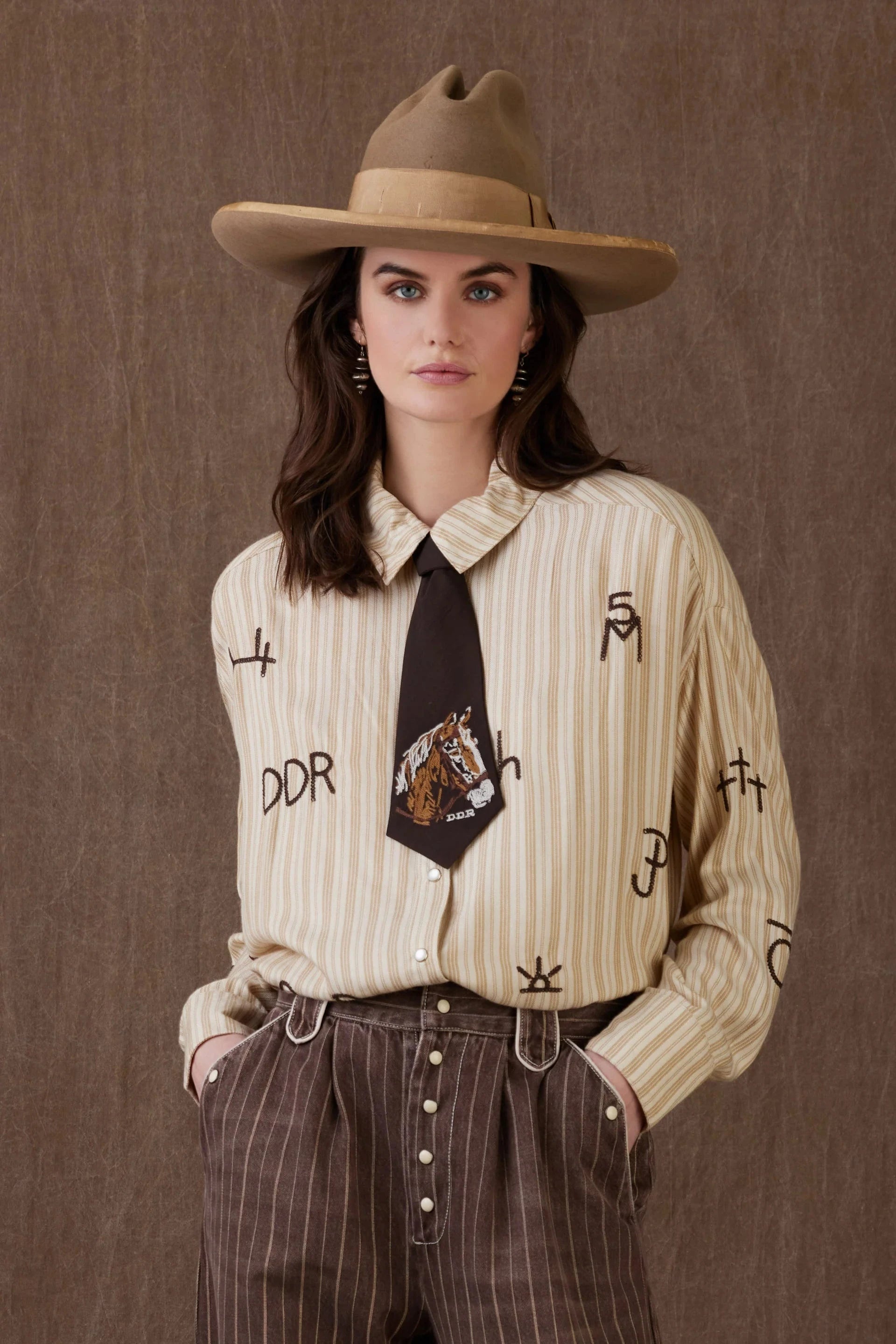 DOUBLE D RANCH OUTFIT MARKS BLOUSE Casual Stripe Blouse