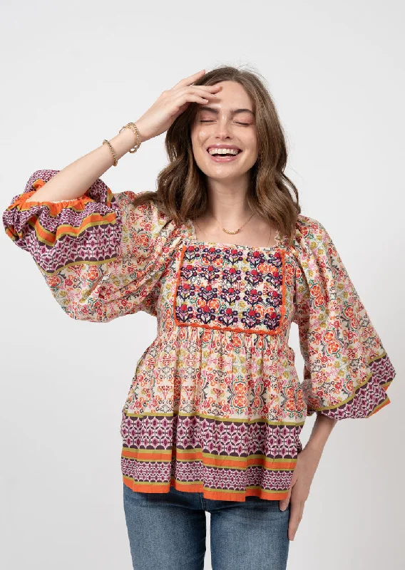 IVY JANE TILE PATTERNED BLOUSE Vintage Lace Blouse