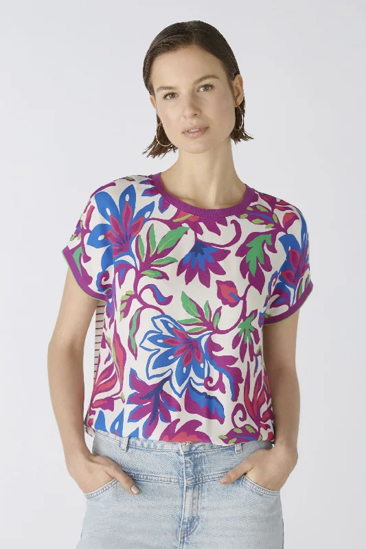 Bottom Floral Blouse Casual Stripe Blouse