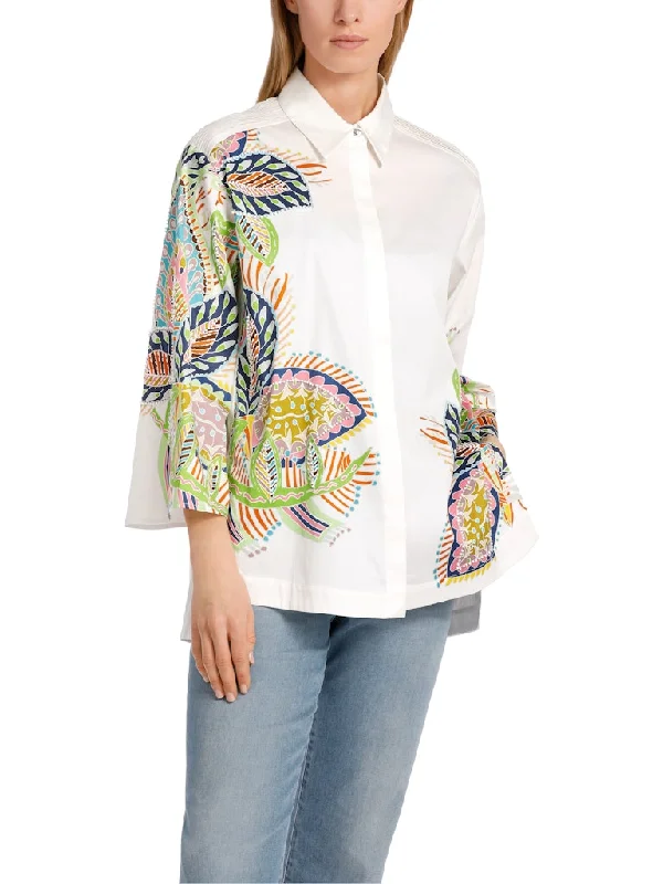 Beaded Floral Blouse Vintage Lace Blouse