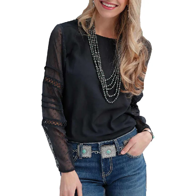 Cruel Denim Women's Georgette Blouse Romantic Lace Blouse