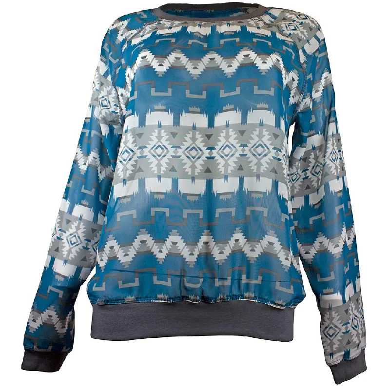 Cruel Denim Women's Southwest Pattern Long Sleeve Blouse Feminine Pastel Blouse