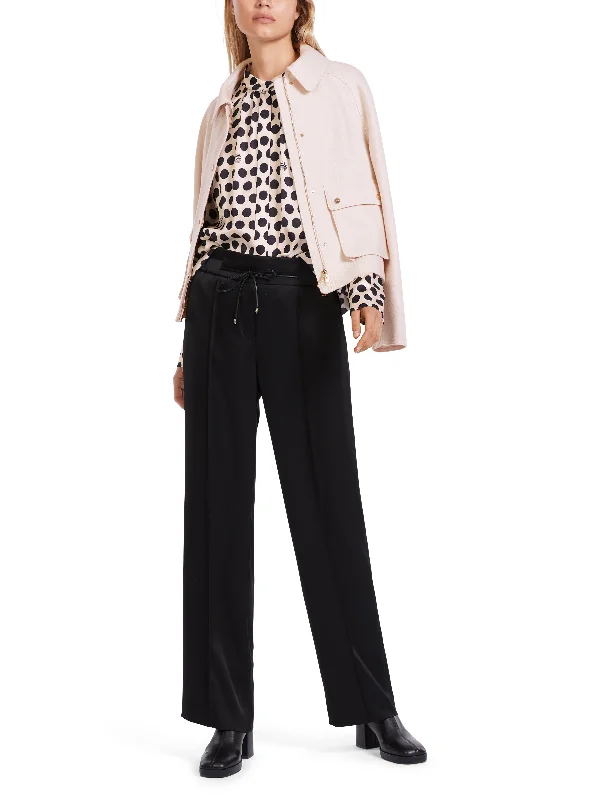 Dot & Mushroom Design Blouse Lightweight Floral Blouse