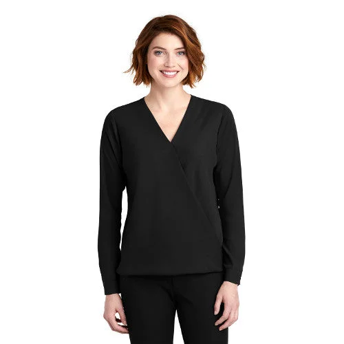 Electra Dr. Port Authority ® Ladies Wrap Blouse LW702 Drape Neck Blouse