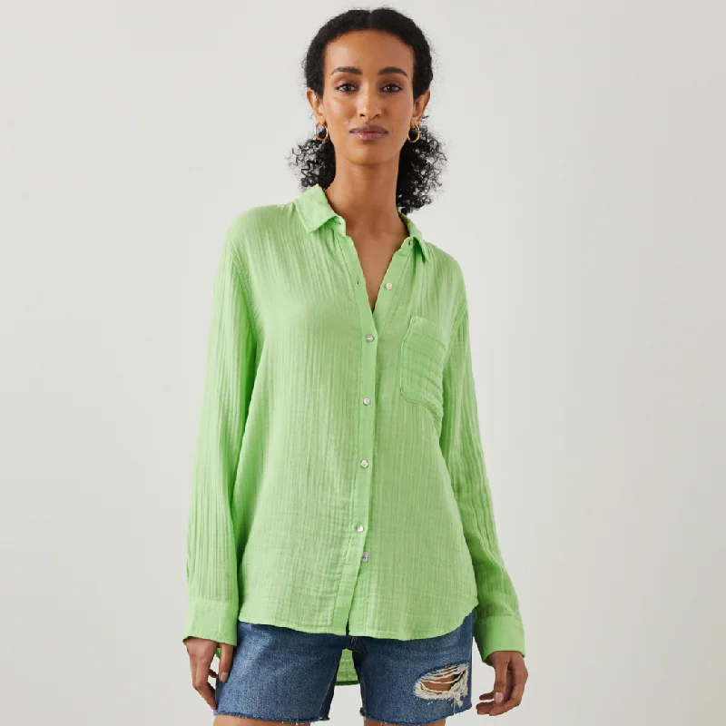 Ellis Long Sleeve Blouse Casual Relaxed Fit Blouse