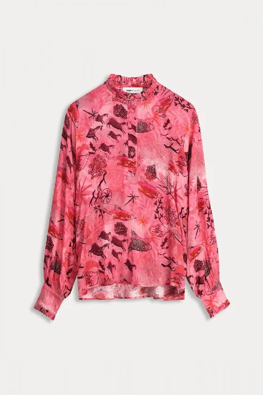 Fantastique Rose Blouse Short Sleeve Blouse
