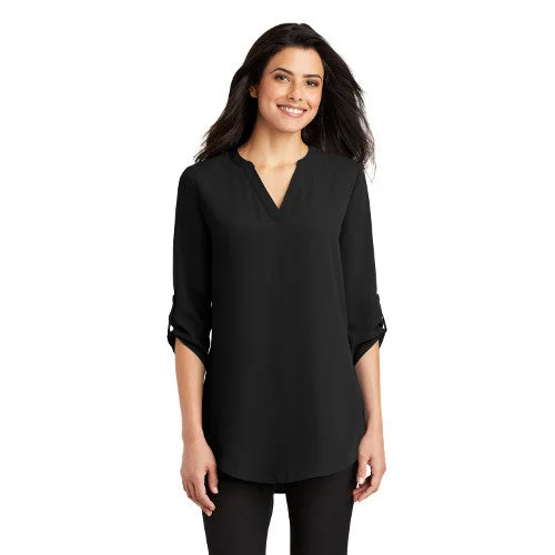 Friendship Pl. Port Authority ® Ladies 3/4-Sleeve Tunic Blouse LW701 Sheer Mesh Blouse