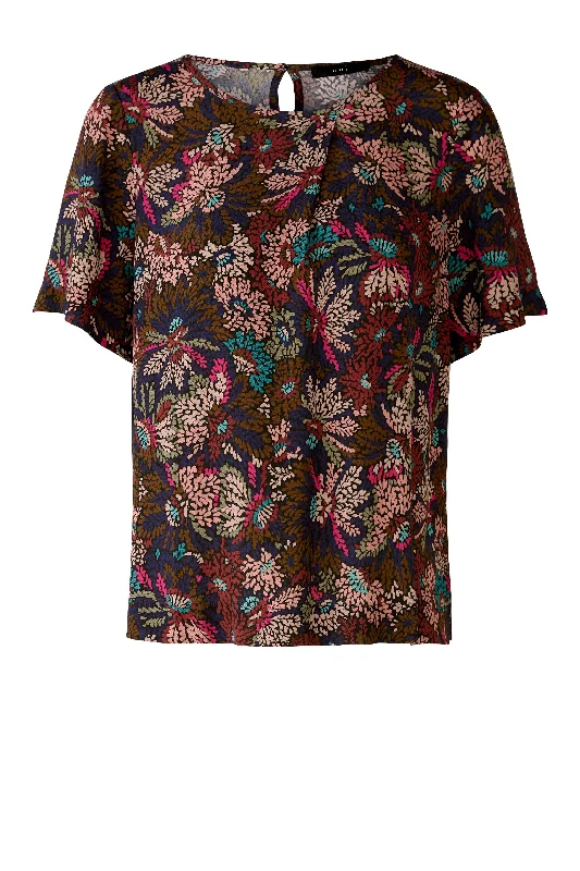 Frill Sleeve Blouse Satin Long Blouse