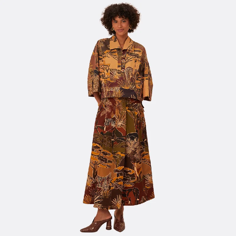 Savana Dream Caramel Utility Blouse Elegant Lace Blouse