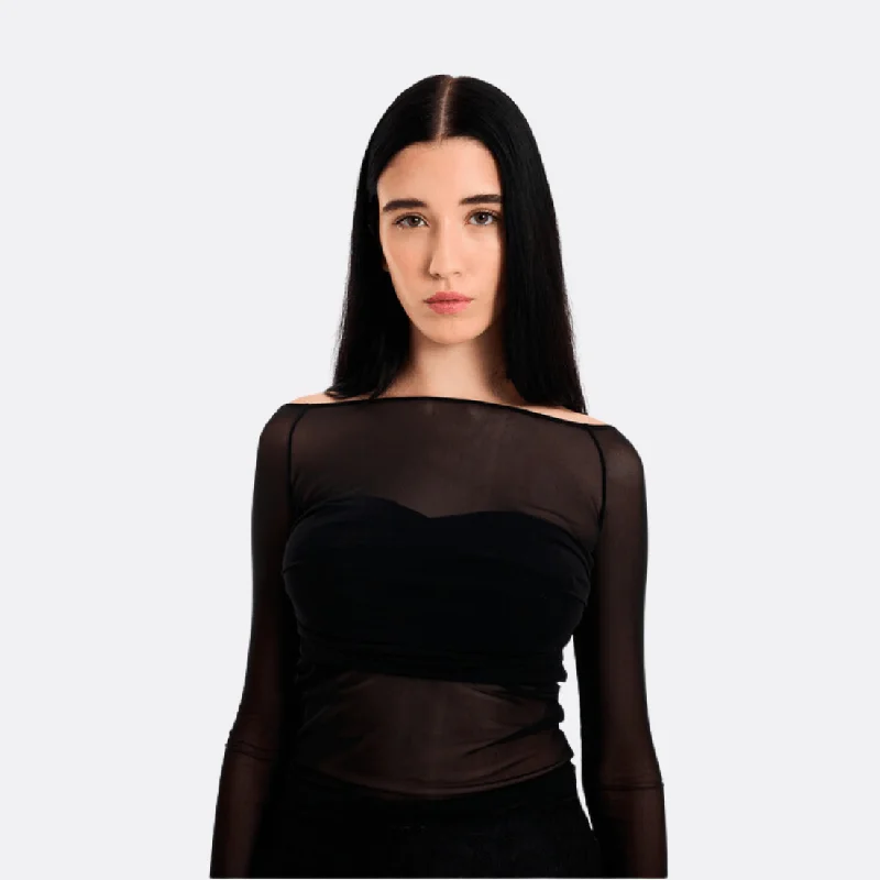 Pen Tule Blouse Collared Satin Blouse