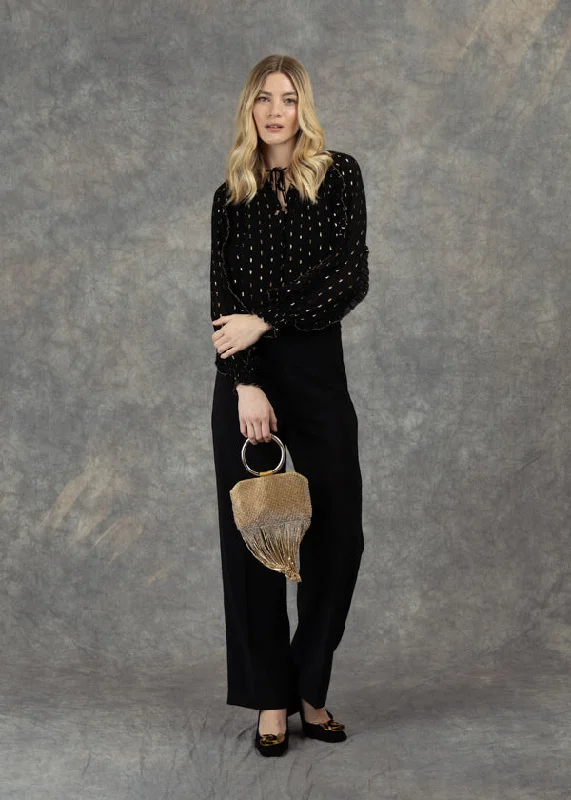 Georgette Blouse Feminine Ruffle Blouse