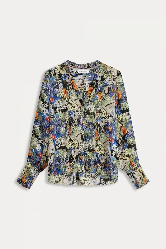 Gleaming Glory Blouse Polished Work Blouse