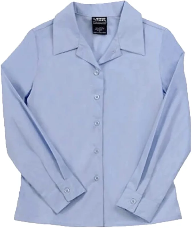 French Toast Juniors Light Blue Blouse E9361P Pointy Collar Long Sleeve <br> Sizes 44-46 Casual Relaxed Fit Blouse French Toast Juniors Light Blue Blouse E9361P Pointy Collar Long Sleeve <br> Sizes 44-46 Casual Relaxed Fit Blouse