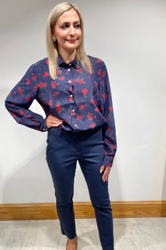 Nirvana Silk Blouse Elegant Lace Blouse