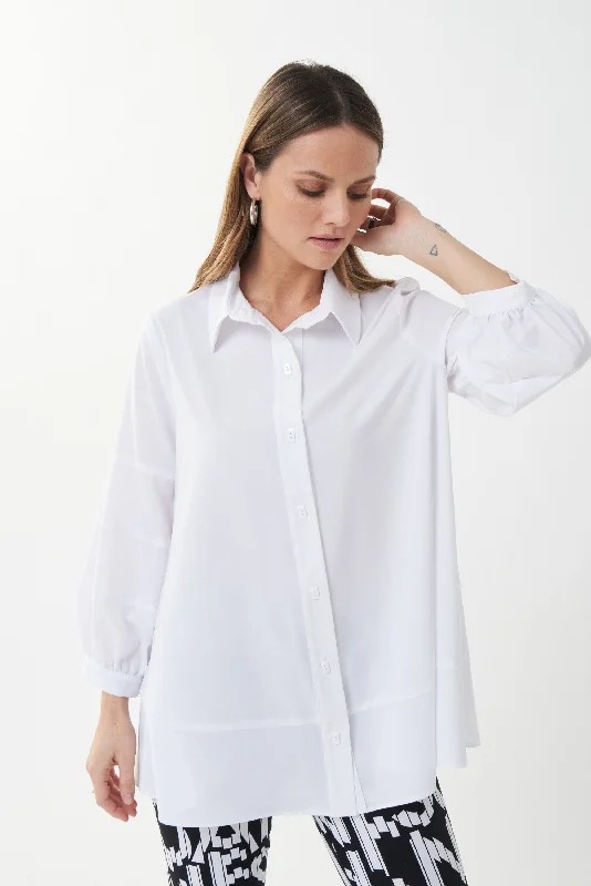 Oversized Long Blouse Short Sleeve Blouse