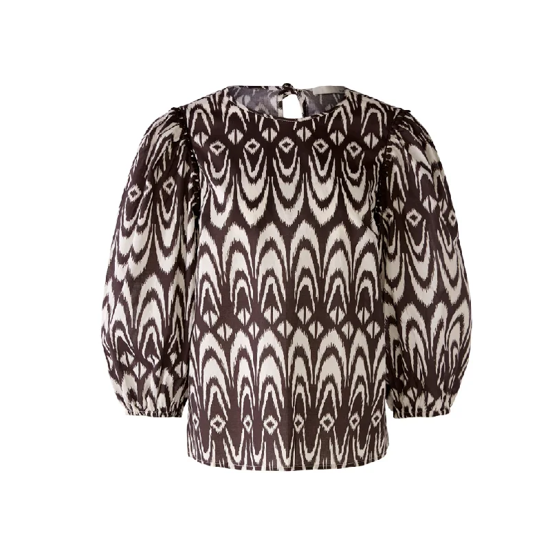 Pattern Blouse Elegant Silk Blouse
