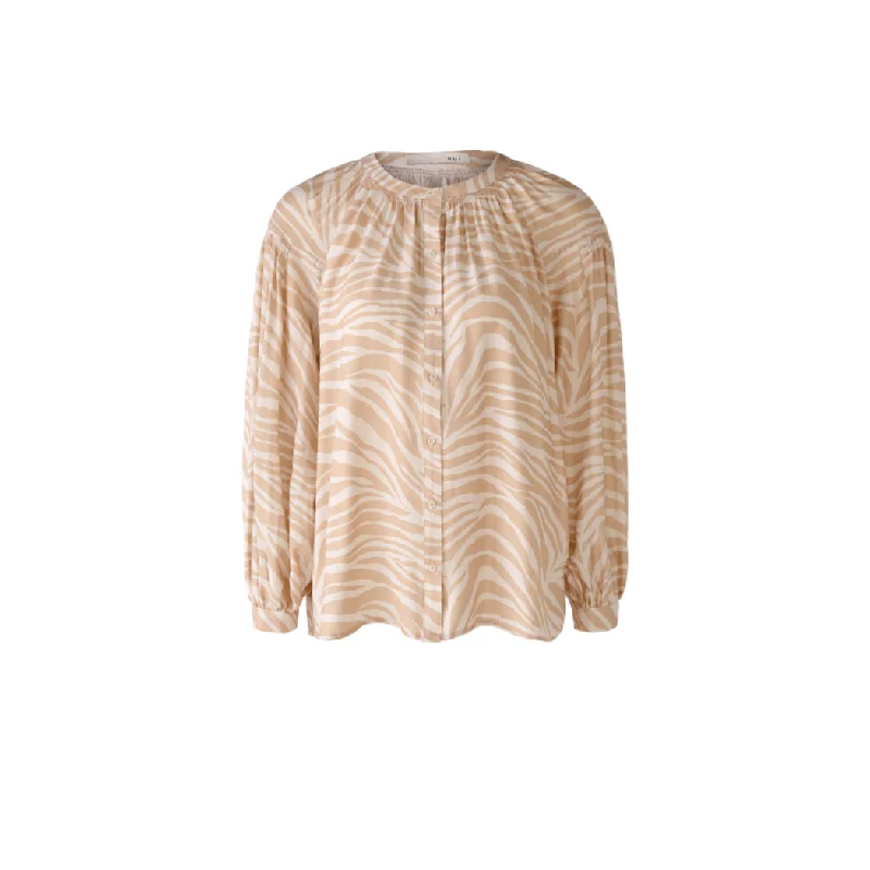Patterned Blouse Classic Minimalist Blouse