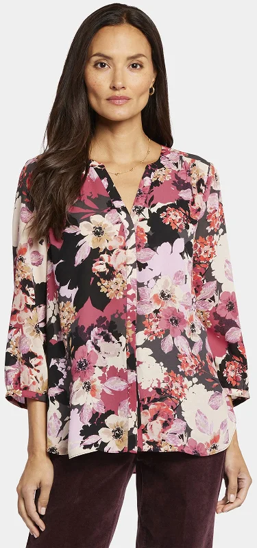 Pintuck Blouse Chic Wrap Blouse