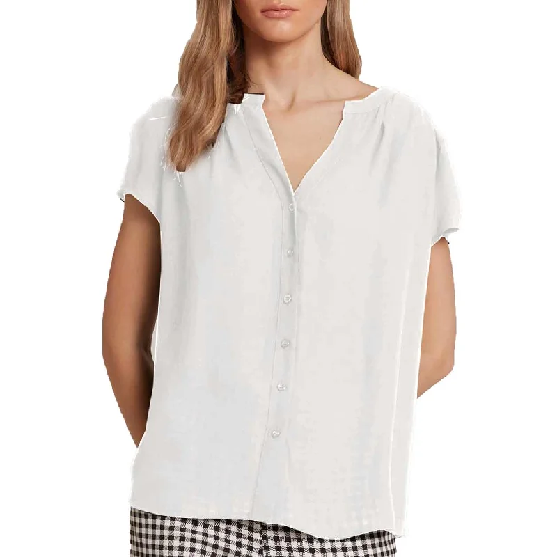 Point Zero Women's Zela Button-Down Blouse Casual Relaxed Blouse