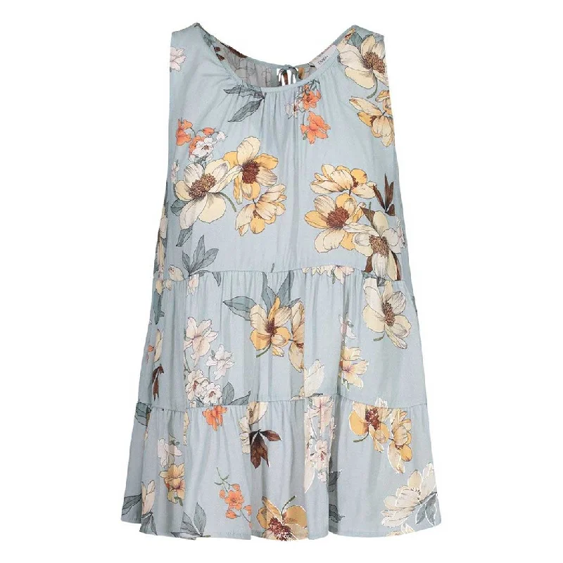 Tribal Women's Floral Print Sleeveless Blouse Versatile Layering Blouse