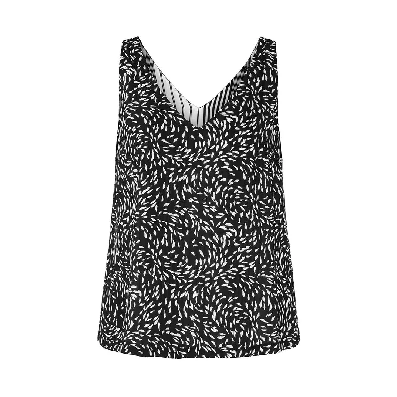 Tribal Women's Reversible Sleeveless Blouse Elegant Lace Blouse