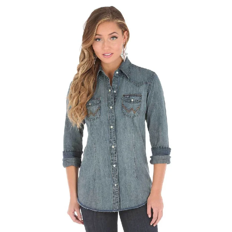Wrangler Denim Blouse Casual Relaxed Blouse