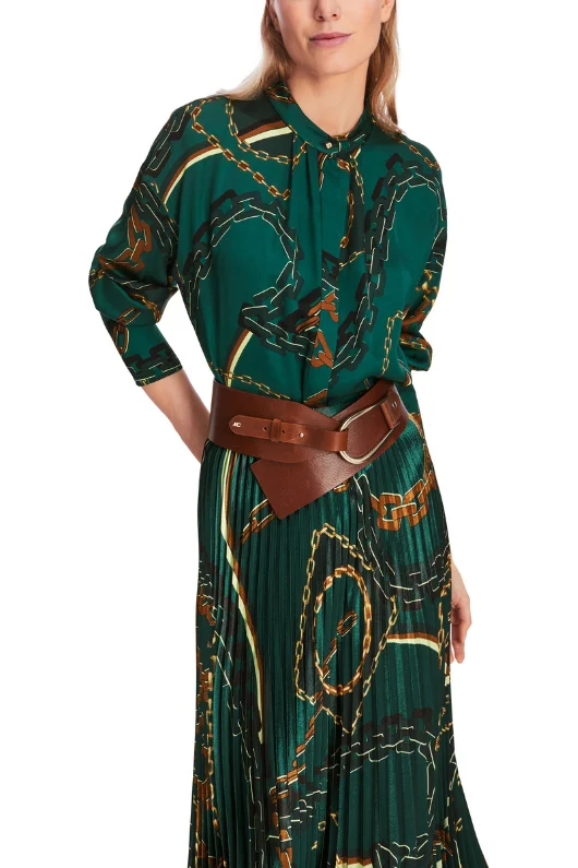 Blouse With Chain Print Loose Fit Blouse