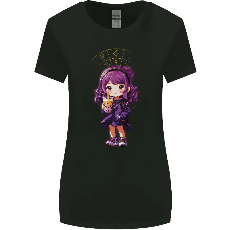 Anime Sagittarius Chibi Womens Wider Cut T-Shirt Print Jacquard Patchwork