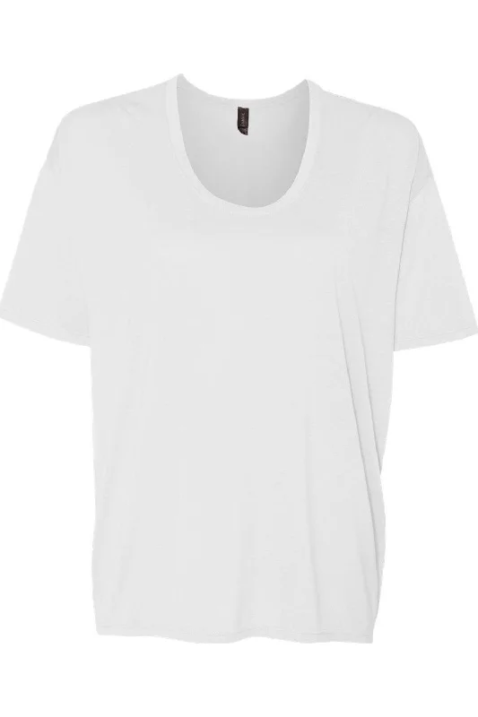 Anvil Womens Freedom Drop Shoulder T-Shirt Graphic T-Shirt Round Neck Polyester