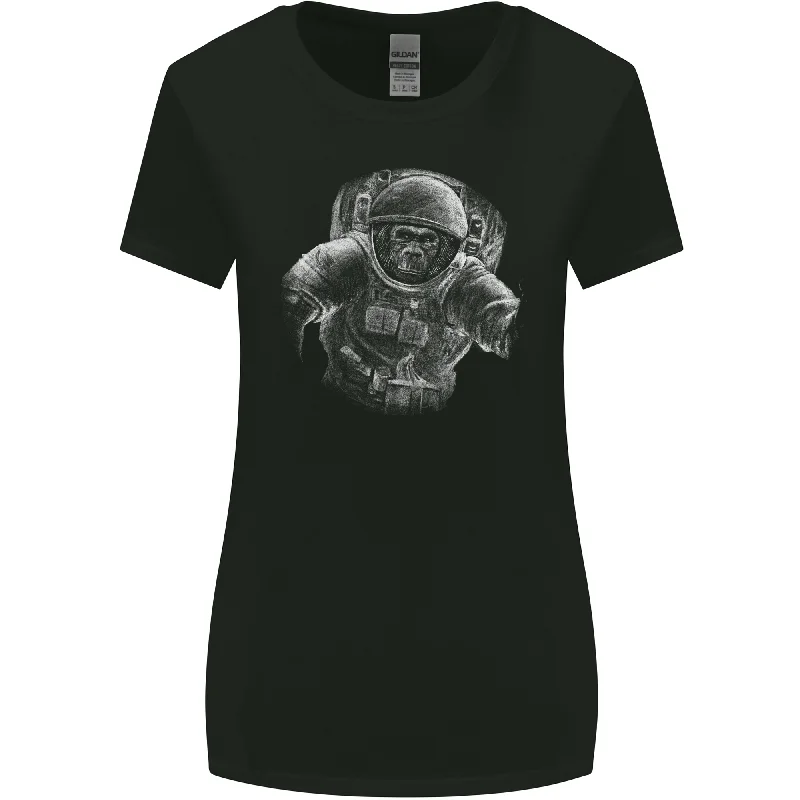 Ape Astronaut Spaceman Gorilla Womens Wider Cut T-Shirt Casual Formal Business