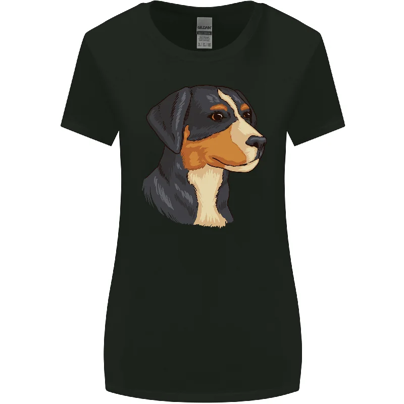 Appenzeller Sennenhund Dog Womens Wider Cut T-Shirt Asymmetrical Pockets Print