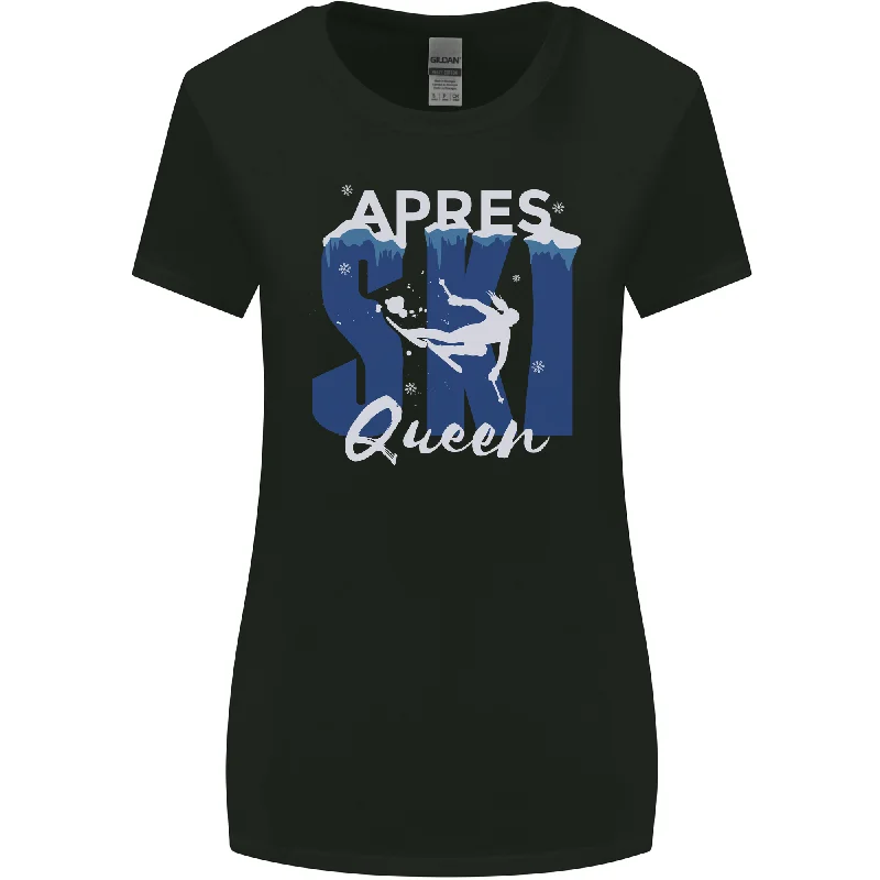 Apres Ski Queen Skiing Winter Sports Womens Wider Cut T-Shirt Cozy Warm Stylish