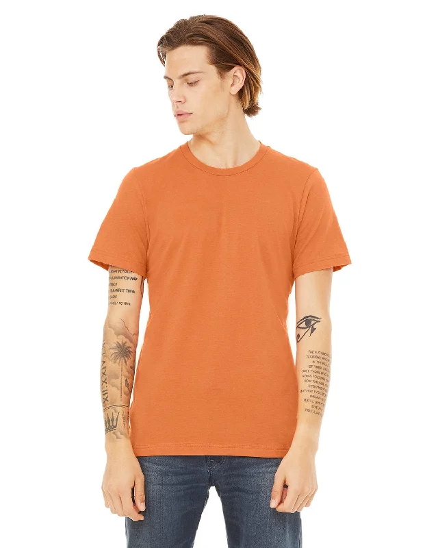 Bella+Canvas Unisex T-Shirt | Burnt Orange Solid Print Embellished