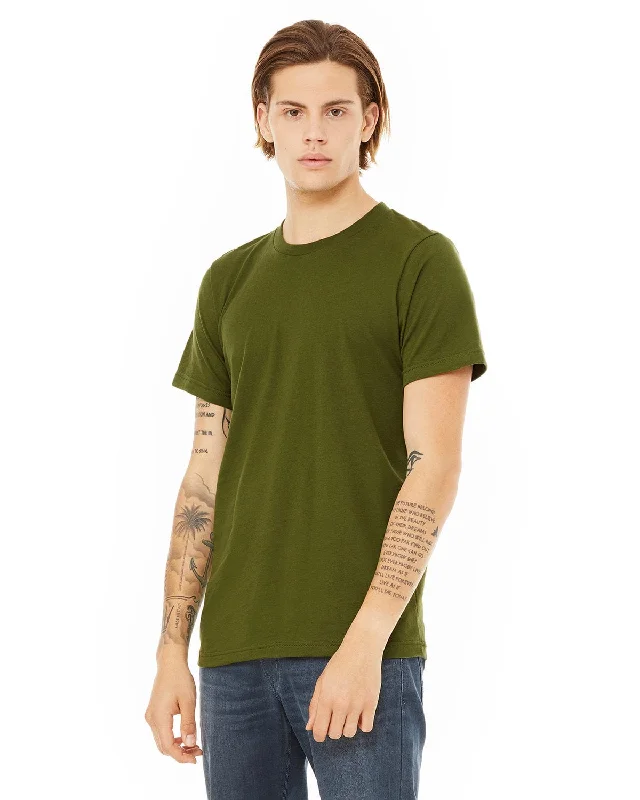 Bella+Canvas Unisex T-Shirt | Olive Basic T-Shirt Crew Neck Short Sleeve