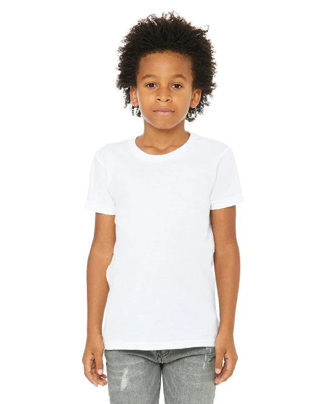 Bella+Canvas Youth Short Sleeve T-Shirt | White Elasticated Padded Insulated