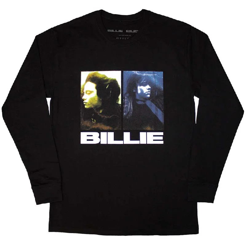 Billie Eilish | Official Band Long Sleeve T-Shirt | Underwater Fleece Fabric Down Fabric Feather Fabric