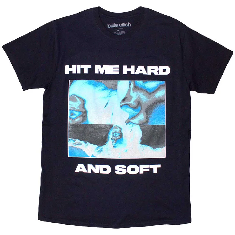 Billie Eilish | Official Band T-Shirt | Hit Me Hard And Soft Negative Mesh Canvas Denim