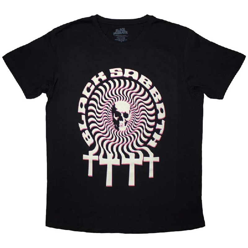 Black Sabbath | Official Band T-Shirt | Hypnotic Skull Zippered Front Buttoned Front Snap Front