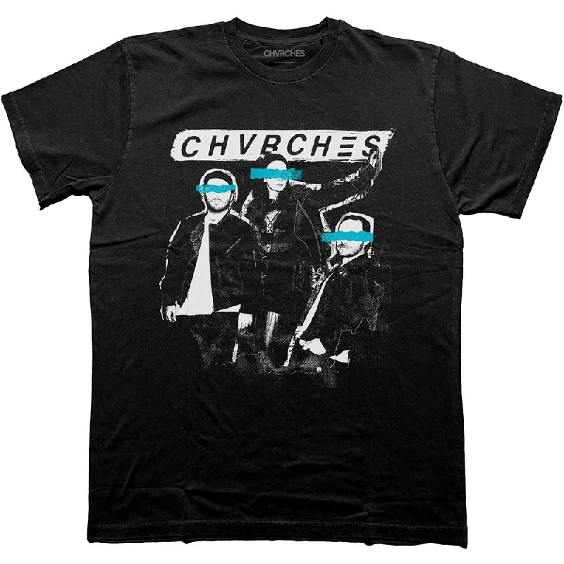 Chvrches | Official Band T-Shirt | Cut Photo Ribbed T-Shirt High Neck Heavyweight