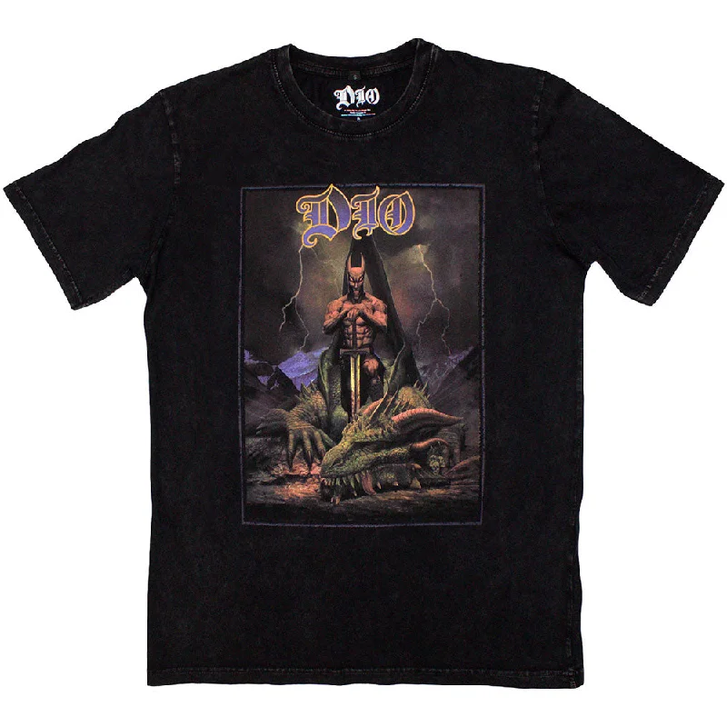 Dio | Official Stone Wash Band T-Shirt | Killing The Dragon Stone Wash Machine Wash Dry Clean Hand Wash