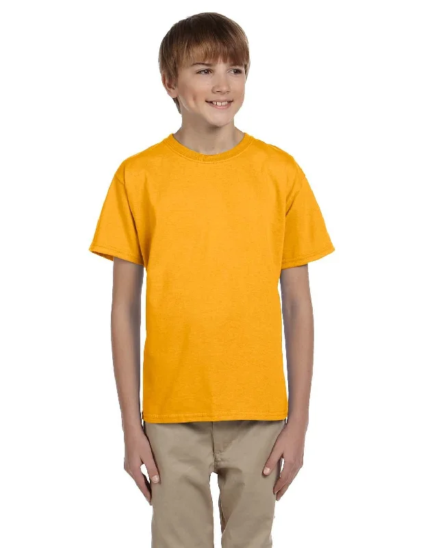 Fruit of the Loom Youth T-Shirt | Gold Fleece Fabric Down Fabric Feather Fabric