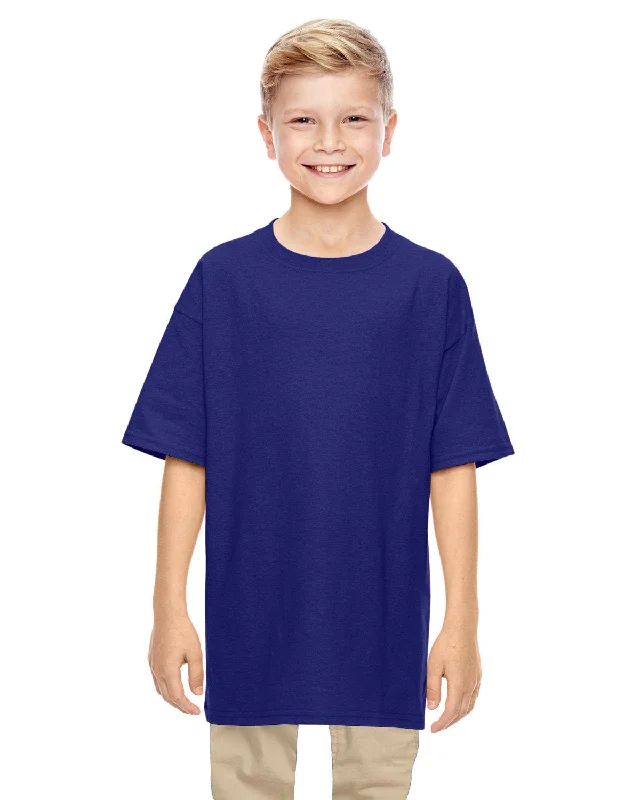 Gildan Youth Lightweight 100% Cotton T-Shirt | Neon Blue Fitted T-Shirt Seamless Stretchy